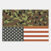 Feuille De Papier Cadeau Drapeau Camo américain (Devant)