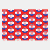 Feuille De Papier Cadeau Drapeau, coeur et mode croate / Cadeau (Devant 3)