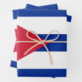 Feuille De Papier Cadeau Drapeau de Cuba (En situation)