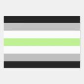 Feuille De Papier Cadeau Drapeau de fierté agender (Devant 2)