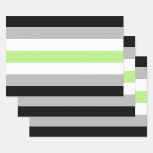 Feuille De Papier Cadeau Drapeau de fierté agender (Lot)