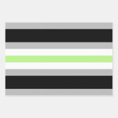 Feuille De Papier Cadeau Drapeau de fierté agender (Devant)