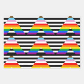 Feuille De Papier Cadeau Drapeau de fierté allié du progrès LGBTQ (Devant 3)