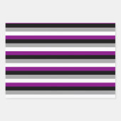 Feuille De Papier Cadeau Drapeau de fierté asexué (Devant 2)