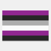 Feuille De Papier Cadeau Drapeau de fierté asexué (Devant)