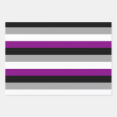 Feuille De Papier Cadeau Drapeau de fierté asexué (Devant 3)