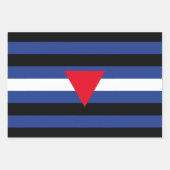 Feuille De Papier Cadeau Drapeau de fierté cuir queer (Devant 2)