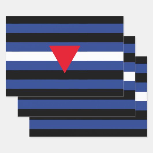 Feuille De Papier Cadeau Drapeau de fierté cuir queer (Lot)