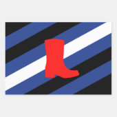Feuille De Papier Cadeau Drapeau de fierté de bottes (Devant)