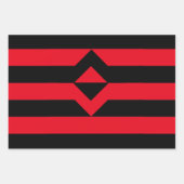 Feuille De Papier Cadeau Drapeau de fierté du poing (Devant)