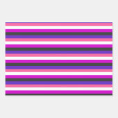 Feuille De Papier Cadeau Drapeau de fierté genderfluid (Devant 2)