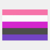 Feuille De Papier Cadeau Drapeau de fierté genderfluid (Devant 3)