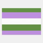 Feuille De Papier Cadeau Drapeau de fierté genderqueer (Devant)