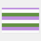 Feuille De Papier Cadeau Drapeau de fierté genderqueer (Devant 3)