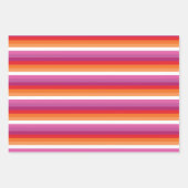 Feuille De Papier Cadeau Drapeau de fierté lesbienne (Devant 2)