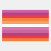 Feuille De Papier Cadeau Drapeau de fierté lesbienne (Devant)
