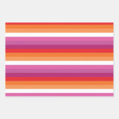 Feuille De Papier Cadeau Drapeau de fierté lesbienne (Devant 3)