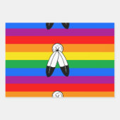 Feuille De Papier Cadeau Drapeau de fierté LGBTQ+ bispirituel (Devant)
