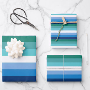 Feuille De Papier Cadeau Drapeau de fierté masculine gaie (Azure)