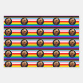 Feuille De Papier Cadeau Drapeau de fierté POC de progrès LGBTQ+ (Devant 2)