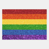 Feuille De Papier Cadeau Drapeau de la Fierté arc-en-ciel LGBT Parties scin (Devant 3)