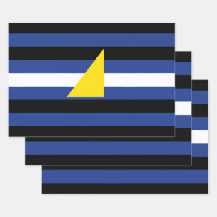Feuille De Papier Cadeau Drapeau de la fierté des sports nautiques
