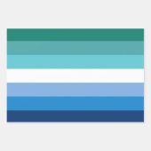 Feuille De Papier Cadeau Drapeau de la fierté masculine gay (Devant 3)