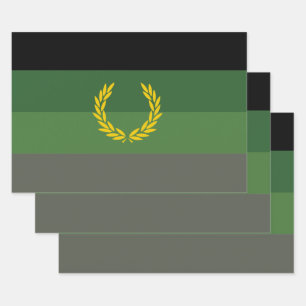 Feuille De Papier Cadeau Drapeau de la fierté militaire uniforme