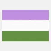 Feuille De Papier Cadeau Drapeau de la fierté queer (Devant 3)