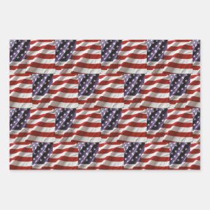 Feuille De Papier Cadeau Drapeau des États-Unis