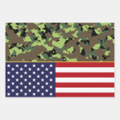 Feuille De Papier Cadeau Drapeau du Camouflage américain (Devant)