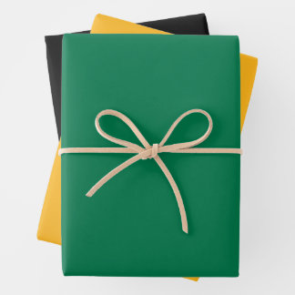 Feuille De Papier Cadeau Drapeau jamaïcain jaune vert et noir