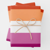 Feuille De Papier Cadeau Drapeau lesbien (En situation)