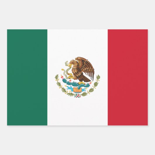 Feuille De Papier Cadeau Drapeau mexicain - Drapeau mexicain (Devant 3)