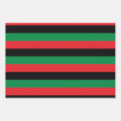 Feuille De Papier Cadeau Drapeau panafricain, Joyeux Kwanzaa (Devant 2)