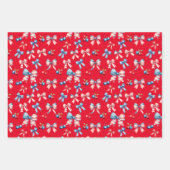 Feuille De Papier Cadeau Drapeaux et cerises (Devant 2)