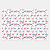 Feuille De Papier Cadeau Drapeaux et cerises (Devant)