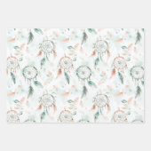 Feuille De Papier Cadeau Dreamcatchers et Feathers Pastel (Devant)