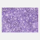 Feuille De Papier Cadeau Dreamy Glam Purple Lavender Parties scintillant An (Devant 2)