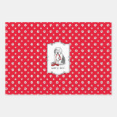 Feuille De Papier Cadeau Drôle Allons-y ! Walk Old English Sheepdog (Gris 1 (Devant)