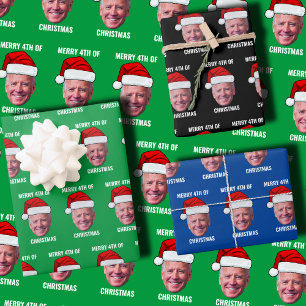 Feuille De Papier Cadeau Drôle Biden Confus Joyeux 4 juillet