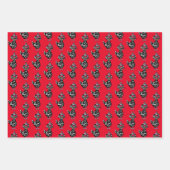 Feuille De Papier Cadeau Drôle Cartoon Poulets Anniversaire (Devant 2)