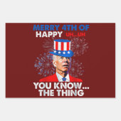 Feuille De Papier Cadeau Drôle Joe Biden (Devant 2)