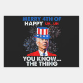 Feuille De Papier Cadeau Drôle Joe Biden (Devant)