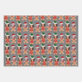 Feuille De Papier Cadeau Drôle Joe Biden Kamala Harris Face Gingerbread (Devant 3)