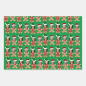 Feuille De Papier Cadeau Drôle Joe Biden Kamala Harris Face Gingerbread (Devant)