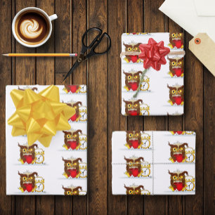 Feuille De Papier Cadeau Drôle Morning Cranky Owl