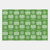 Feuille De Papier Cadeau Drôle - Ne pas ouvrir avant Noël (Devant 3)