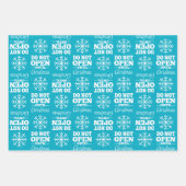 Feuille De Papier Cadeau Drôle - Ne pas ouvrir avant Noël (Devant 2)