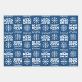 Feuille De Papier Cadeau Drôle - Ne pas ouvrir avant Noël (Devant)